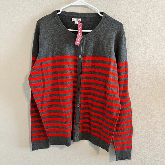 Merona Striped Cardigan - Sz XXL (NWT) - Picture 1 of 7